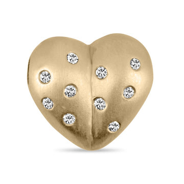 Heart Bubble Puffed Anniversary Necklace