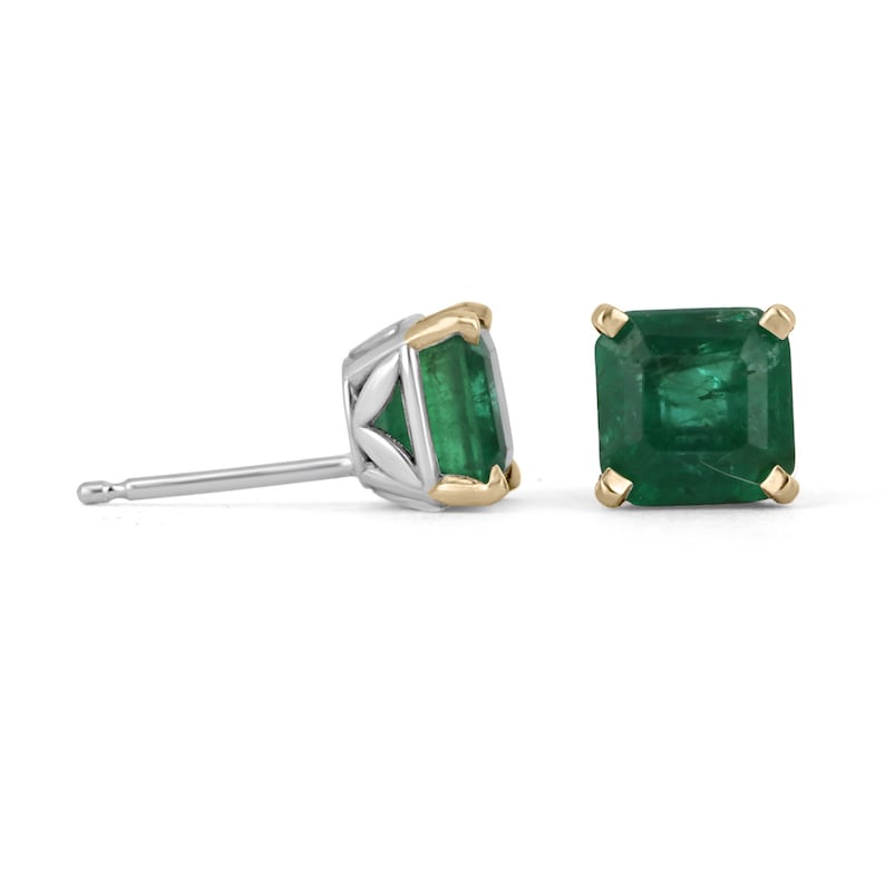 14K Gold 4 Prong Studs May Birthstone Earrings 