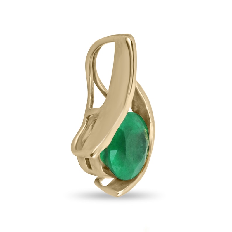 Kanji Strength Symbol Emerald Necklace