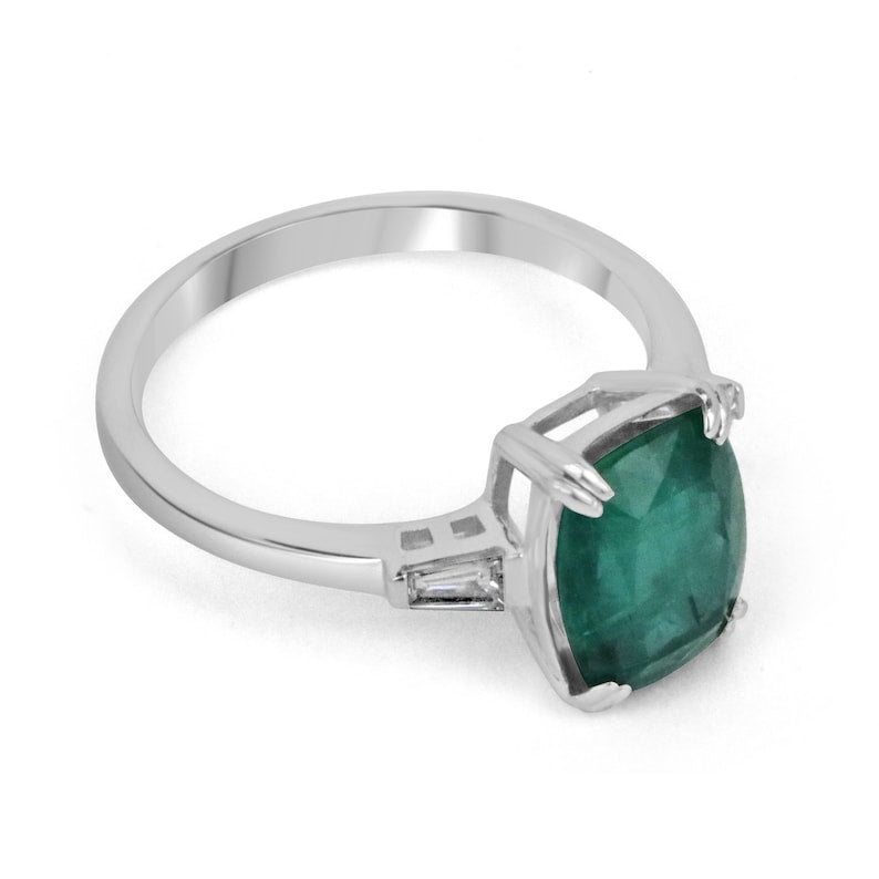 Diamond Baguette Engagement Ring 14K