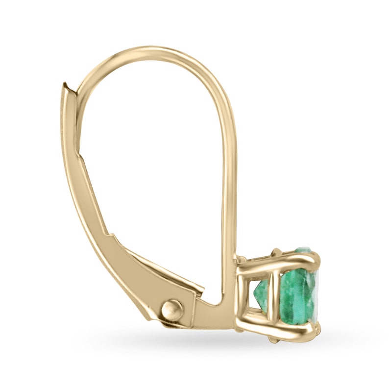 Emerald Leverback Earrings