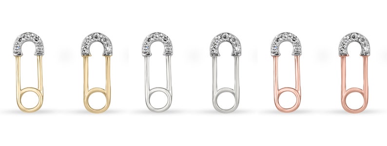 Petite Solid Gold Paperclip Earrings