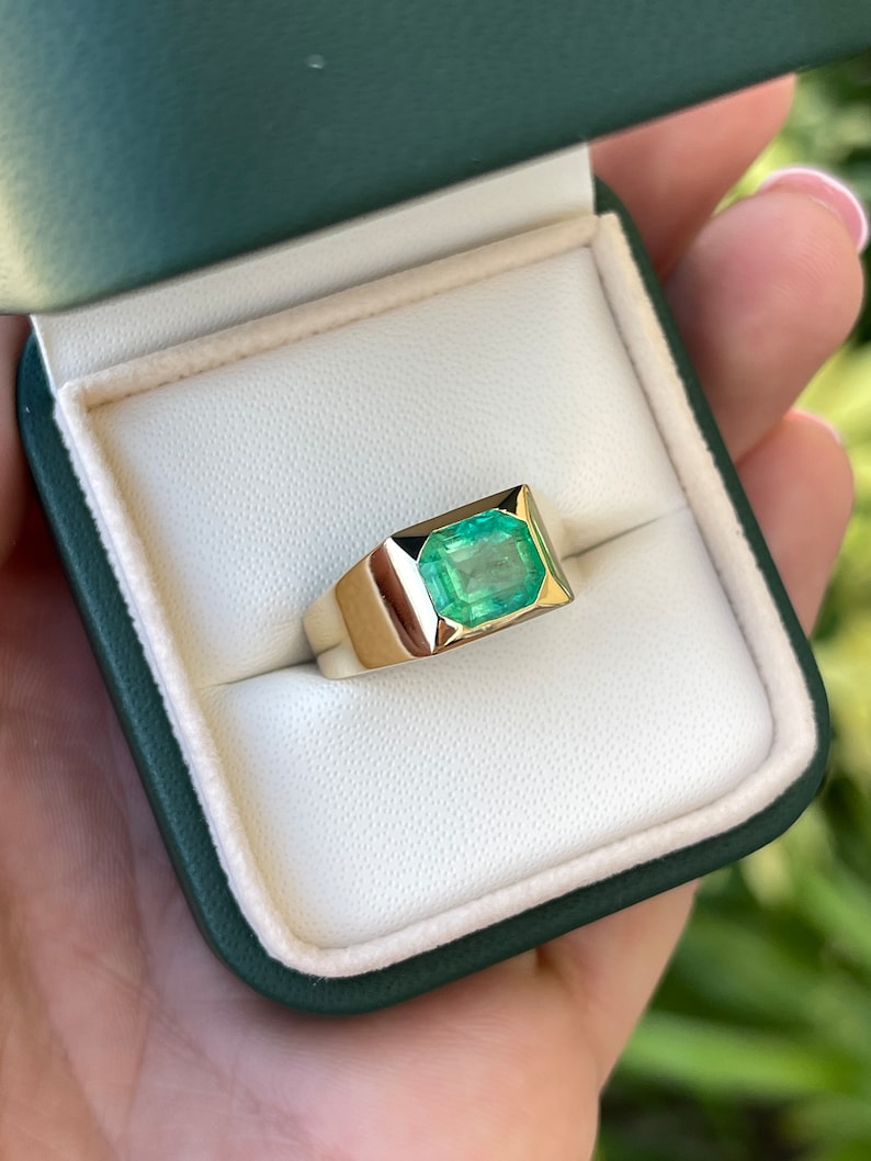 Unisex Emerald Gypsy Ring Gift For Him