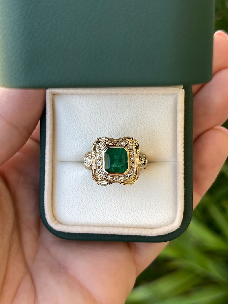 Emerald Green Emerald Gold Ring