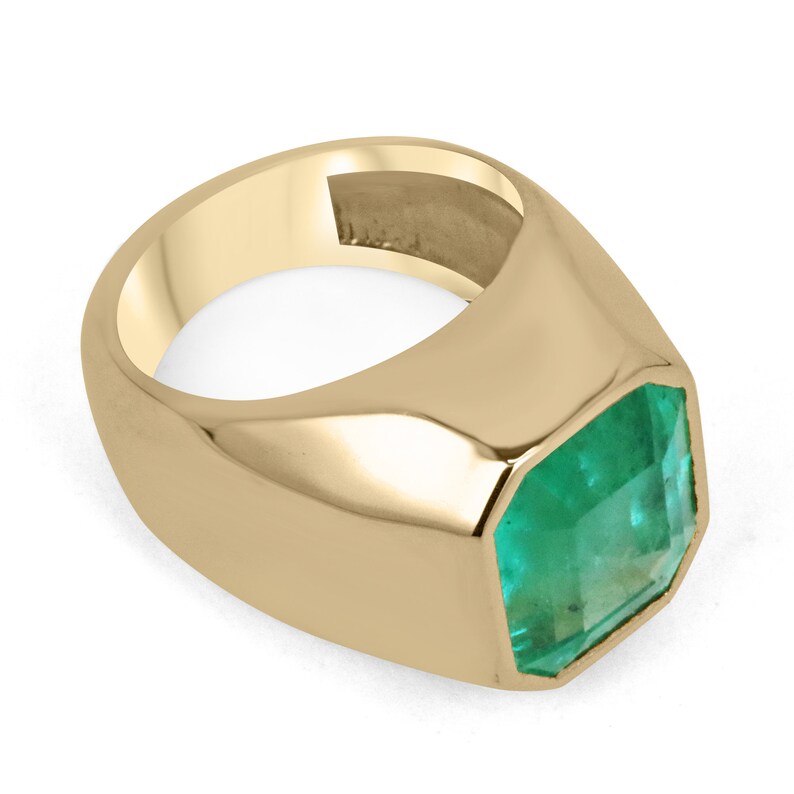 Mens Emerald Solitaire Ring