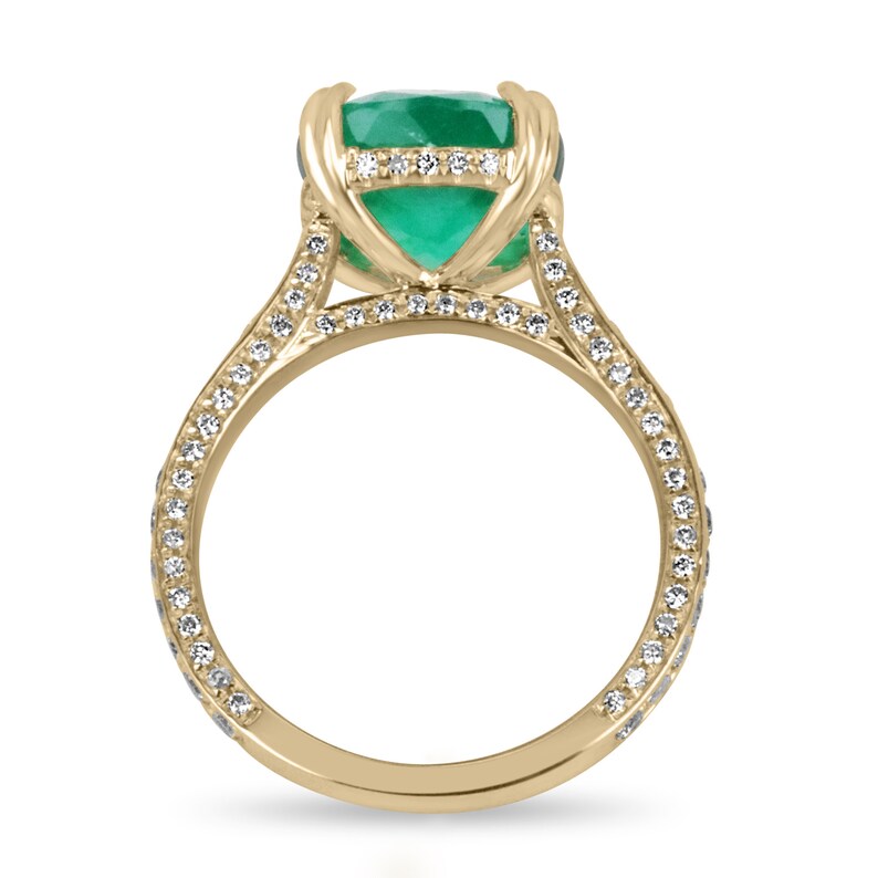 Emerald Modern Solitaire Anniversary Ring