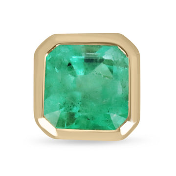 Emerald Bezel Solitaire Necklace