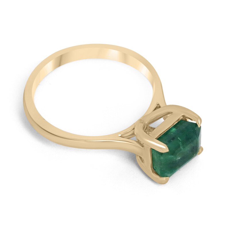 18K Natural Emerald Ring