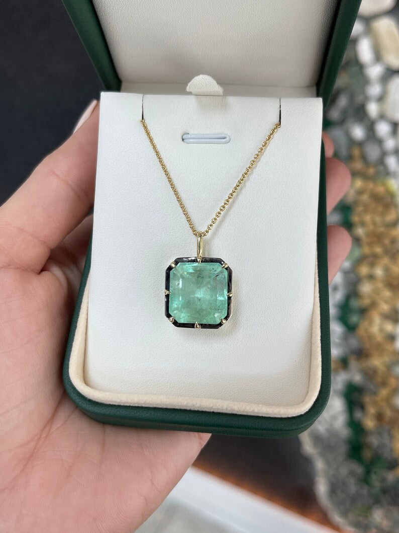 Large Emerald Pendant Necklace