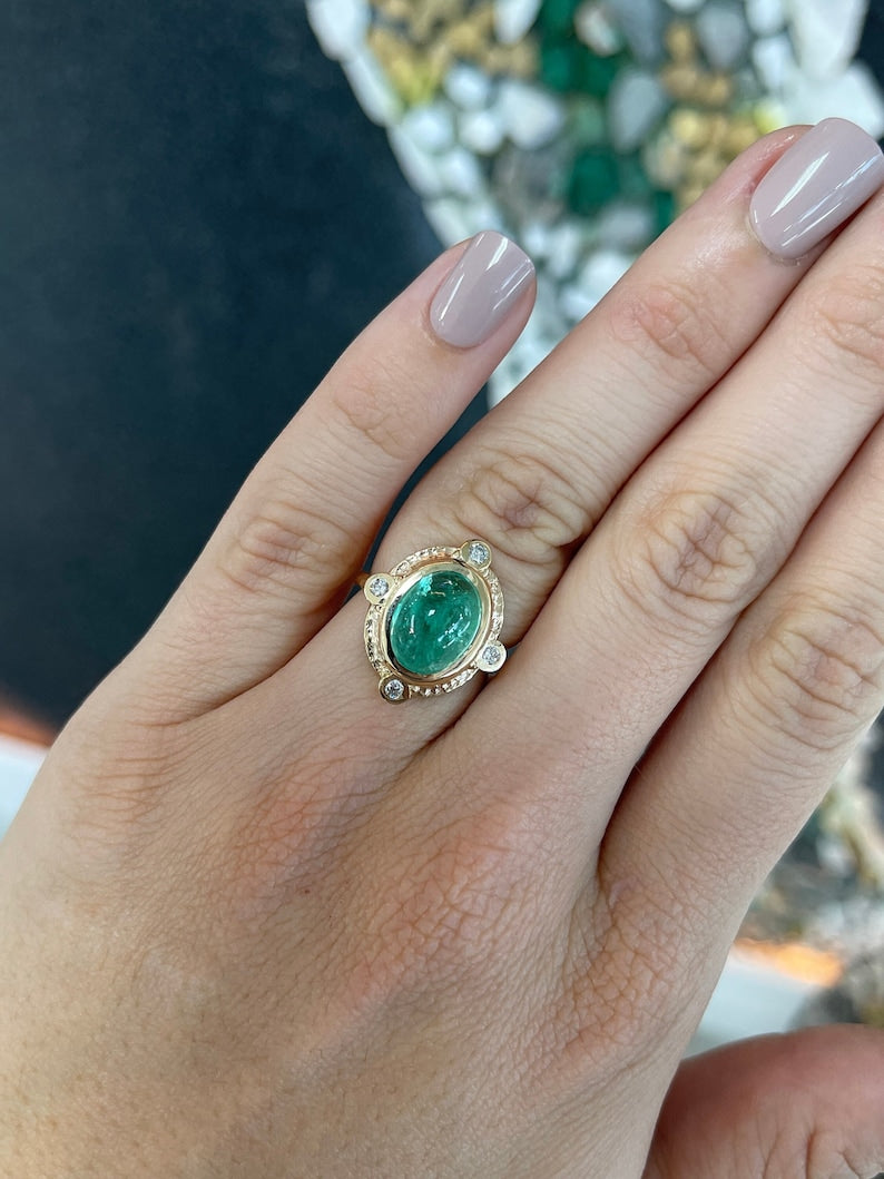 Emerald & Diamond Accent Ring