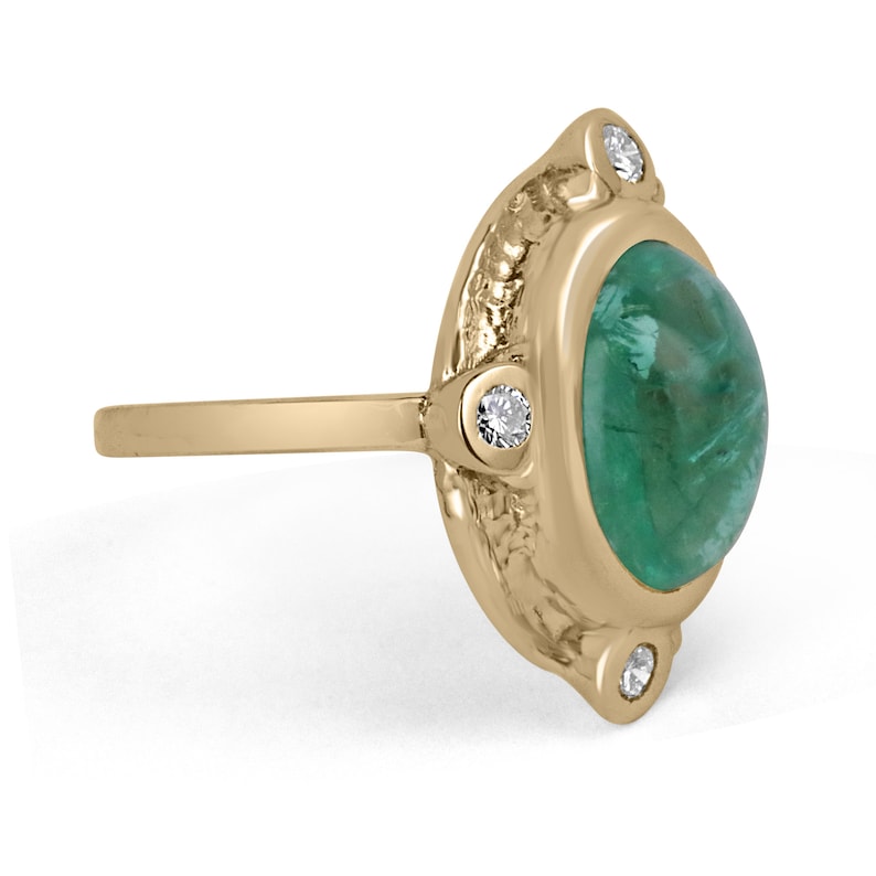 Vintage Styled Emerald Diamond Ring