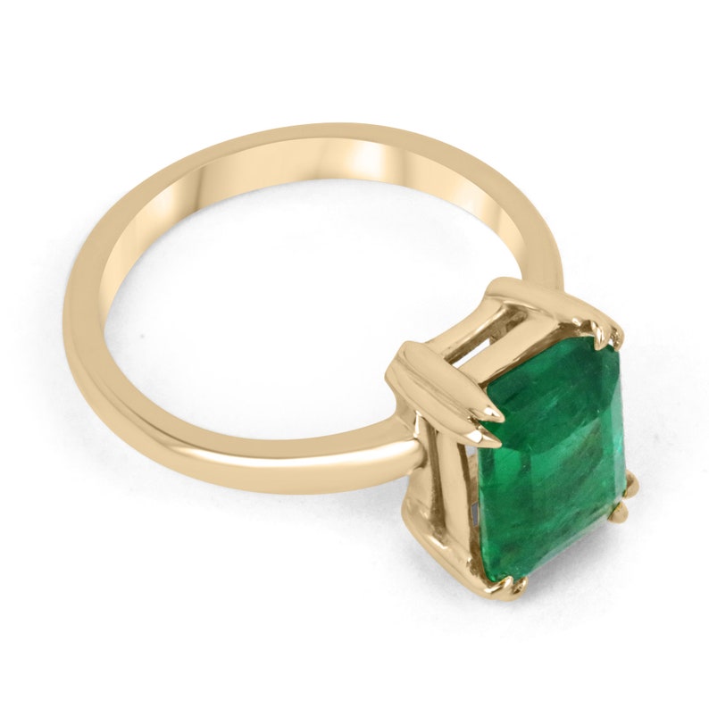 Emerald 18K Gold Engagement Gold Ring