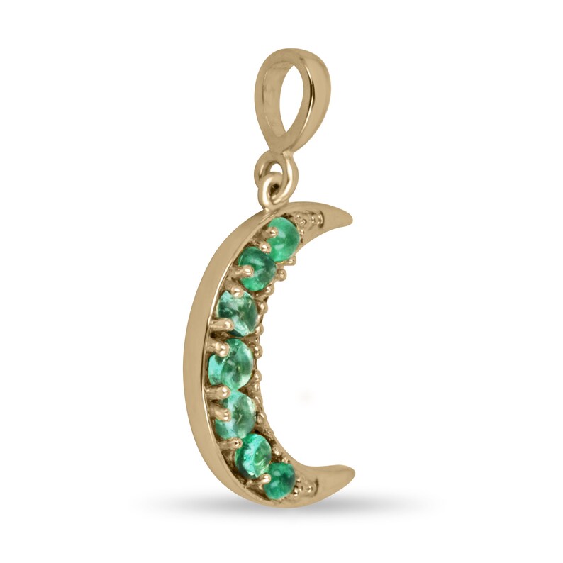 Emerald Half Moon Necklace