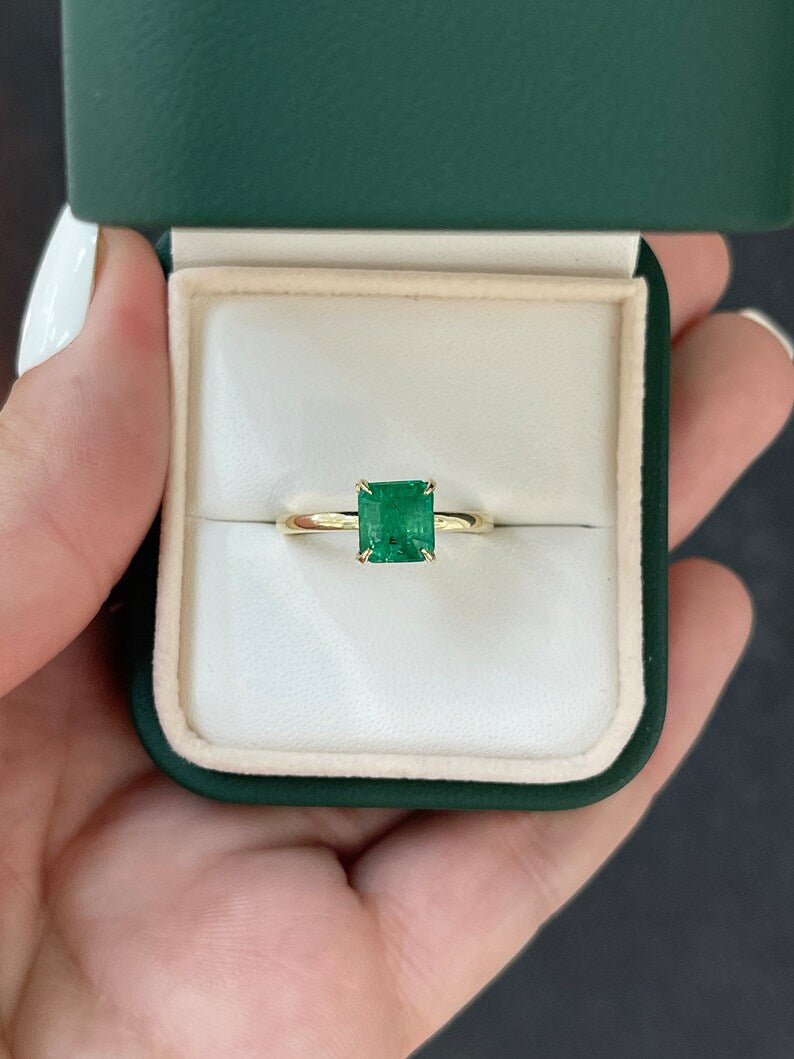 Emerald Cut Solitaire Engagement Ring