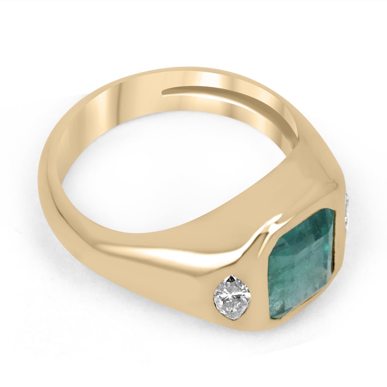 Deep Bluish Green Right Hand Ring