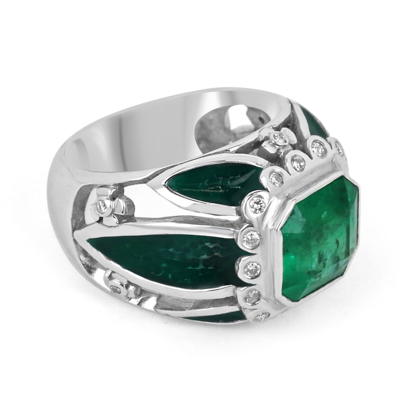 Green Enamel Cocktail Ring