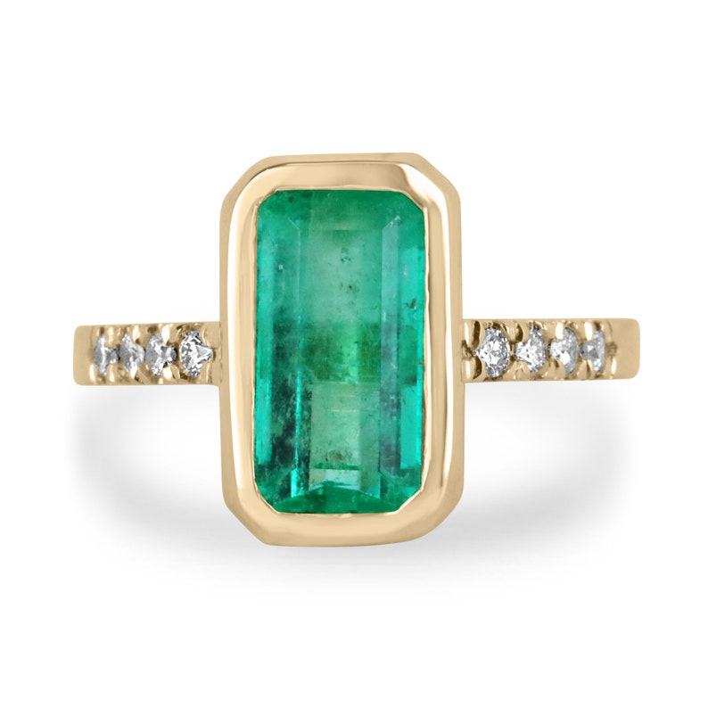 Emerald Cut & Diamond Accent Ring