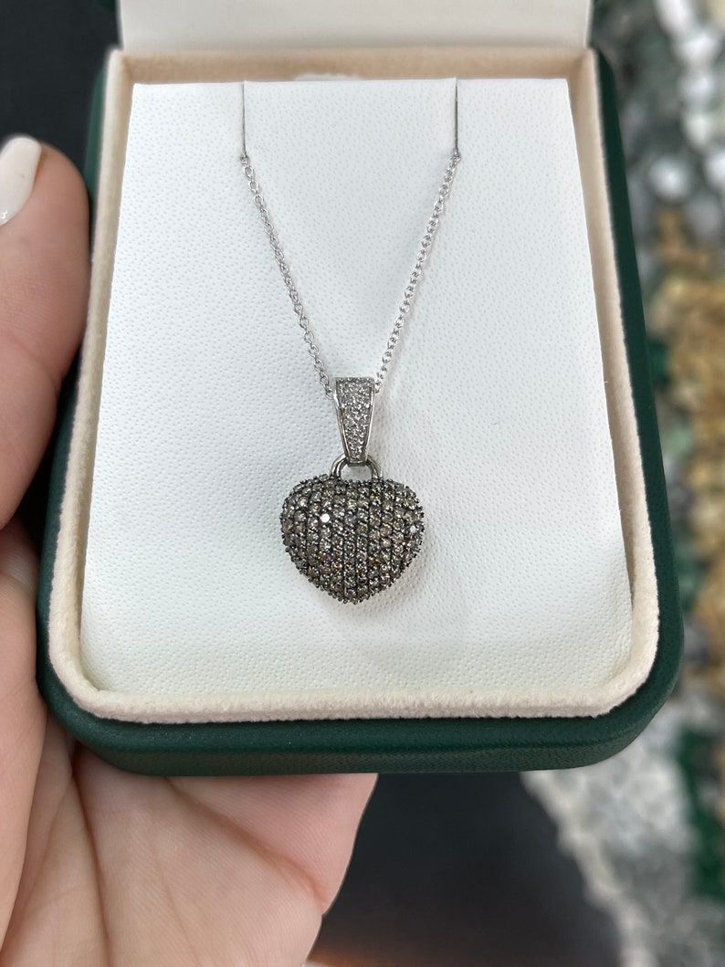 14K Gold Diamond Heart Pendant