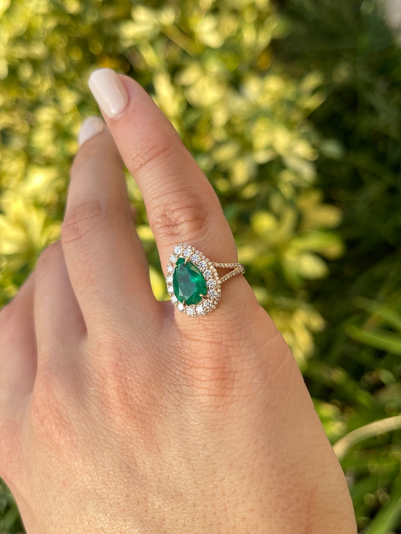 Emerald Cut Solitaire Diamond Ring - Shraddha Shree Gems
