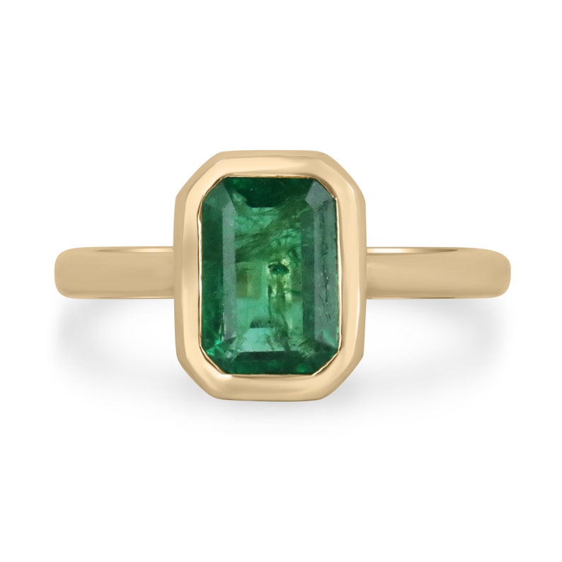 Bezel Set Emerald Ring