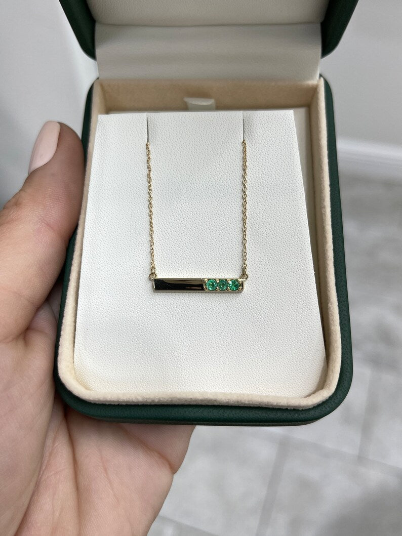 Emerald Stacking Layering Chain Necklace