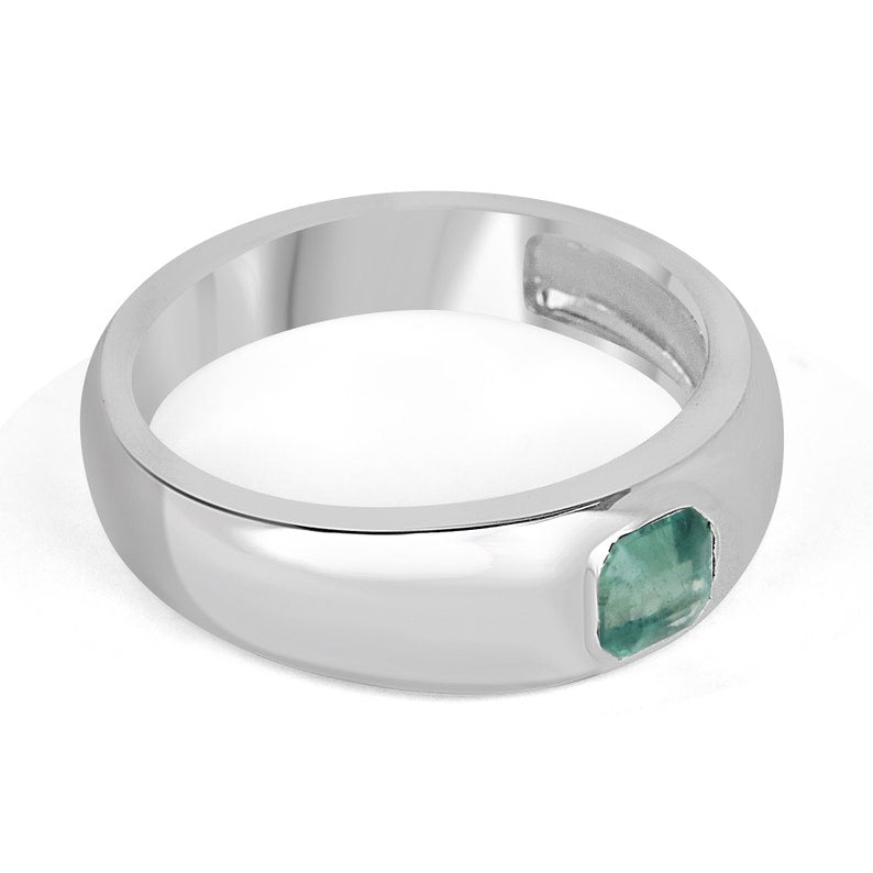 Emerald Men's Pinky Ring