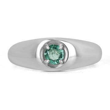 Emerald Men's Pinky Ring SS
