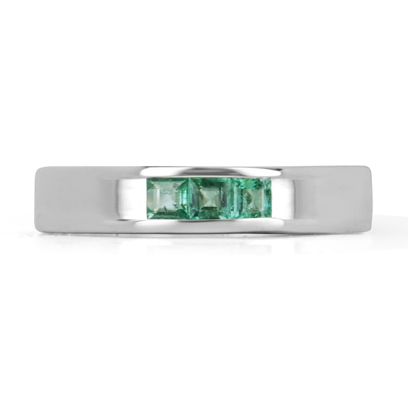 Emerald Unisex .925 Men's Middle Finger Ring