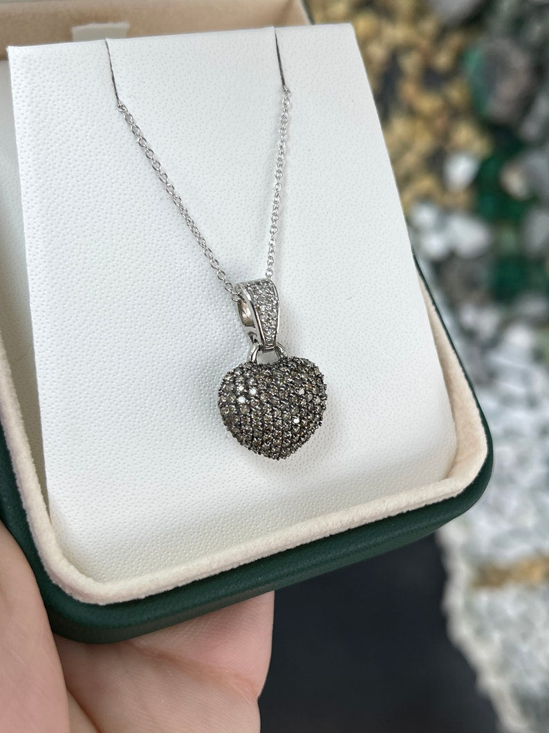Diamond  Pave Heart Pendant
