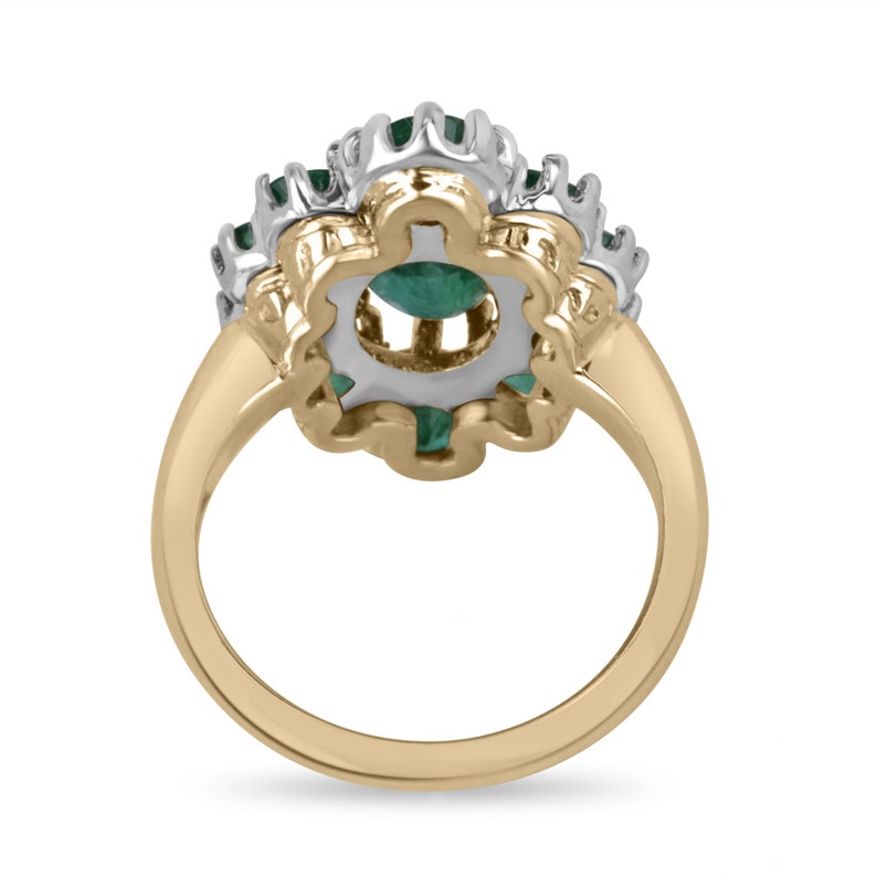 Oval Cut Emerald Statement Ring