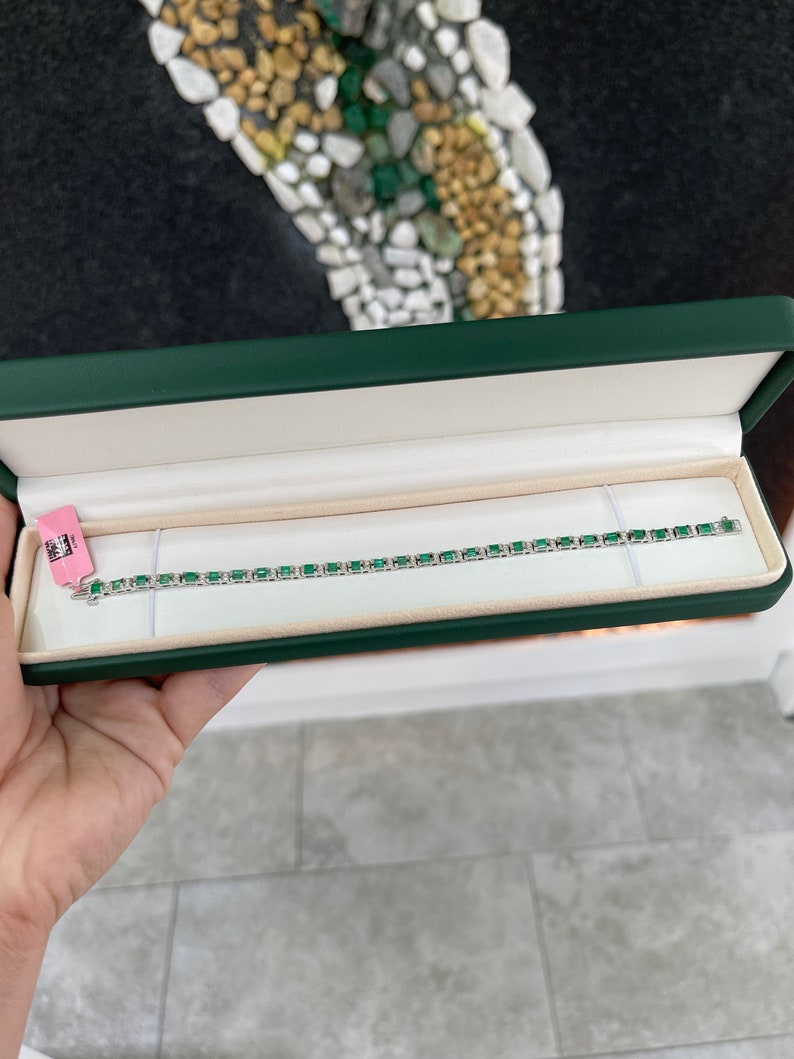 Emerald & Diamond Accent 14K Gold Bracelet