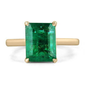 Emerald Solitaire Classic Engagement Ring