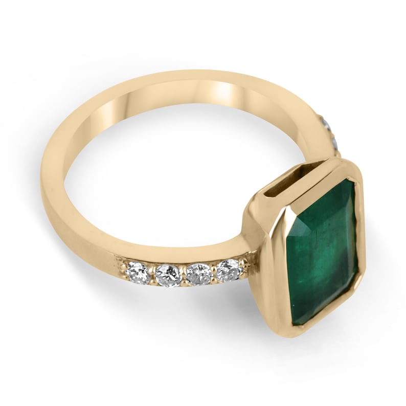 Diamond Shank Accent Engagement Ring