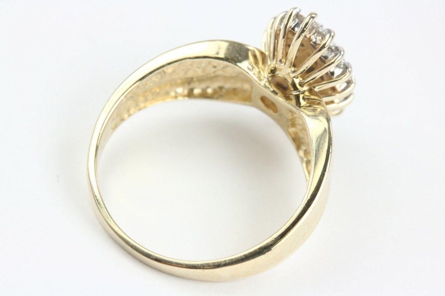 Diamond Cluster Ring Yellow Gold 14K