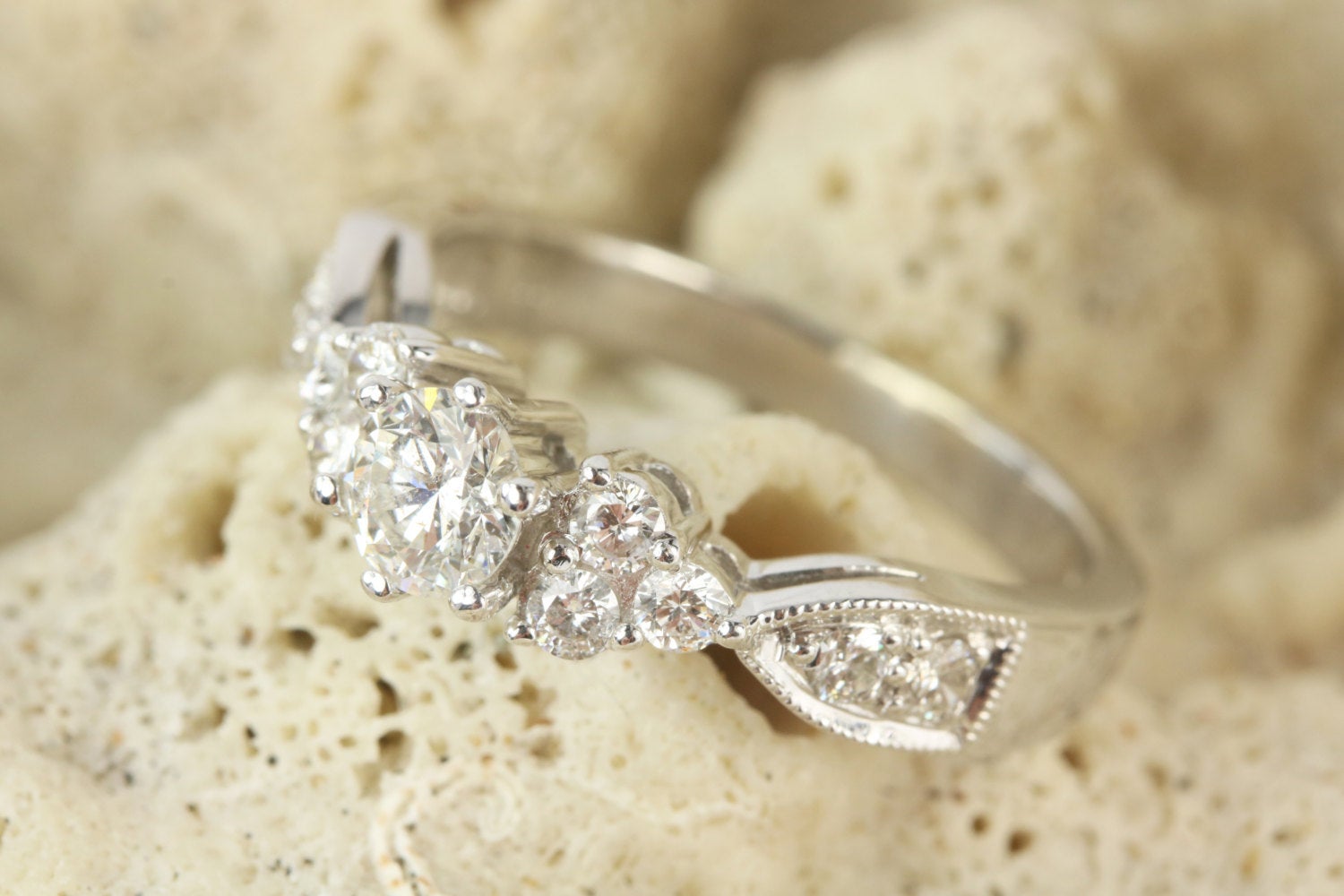 Contemporary Diamond Engagement Ring