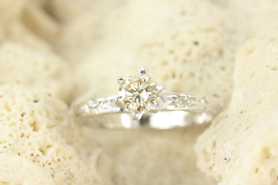 0.54tcw Solitaire Diamond Engagement Ring 14K