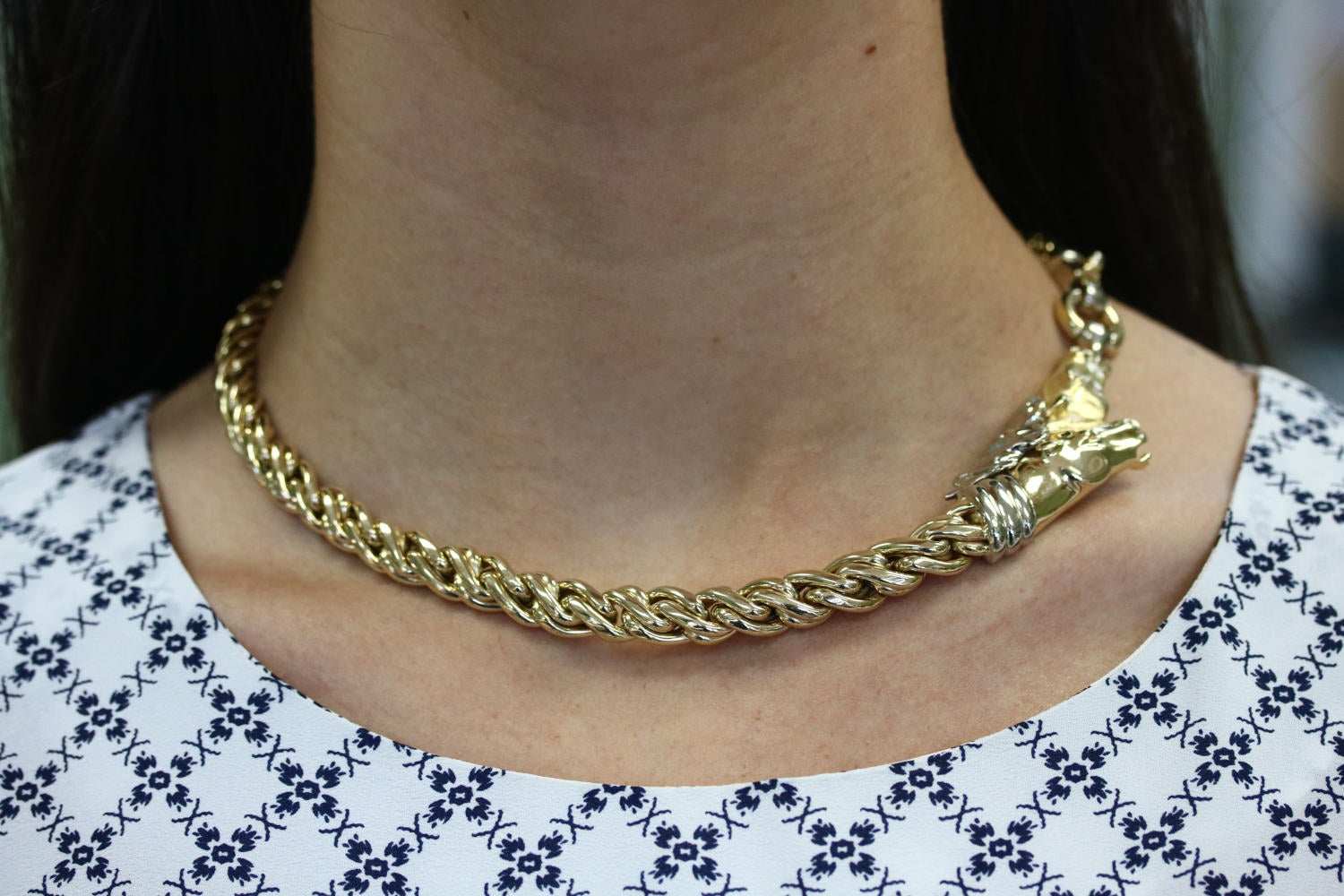 65.3 Grams Equestrian 14K Gold Statement 