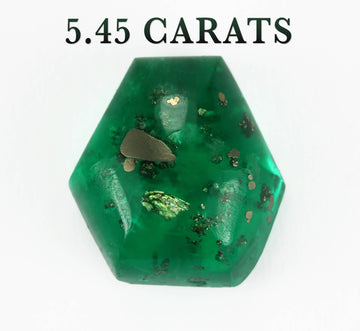 5.45 Carat Loose Colombian Emerald Free Form Cabochon Gemstone