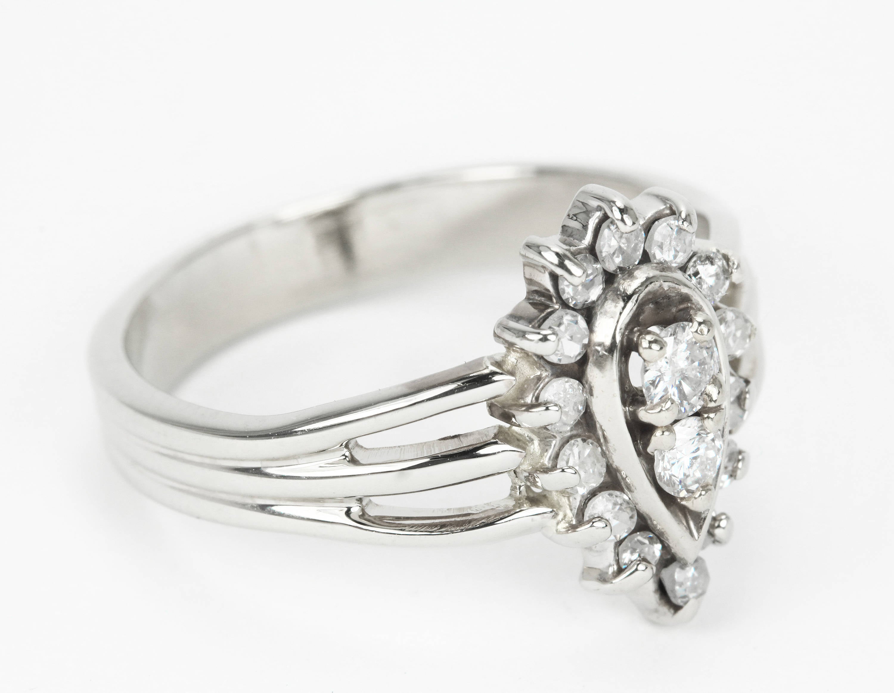 Vintage Diamond Cluster Anniversary Ring