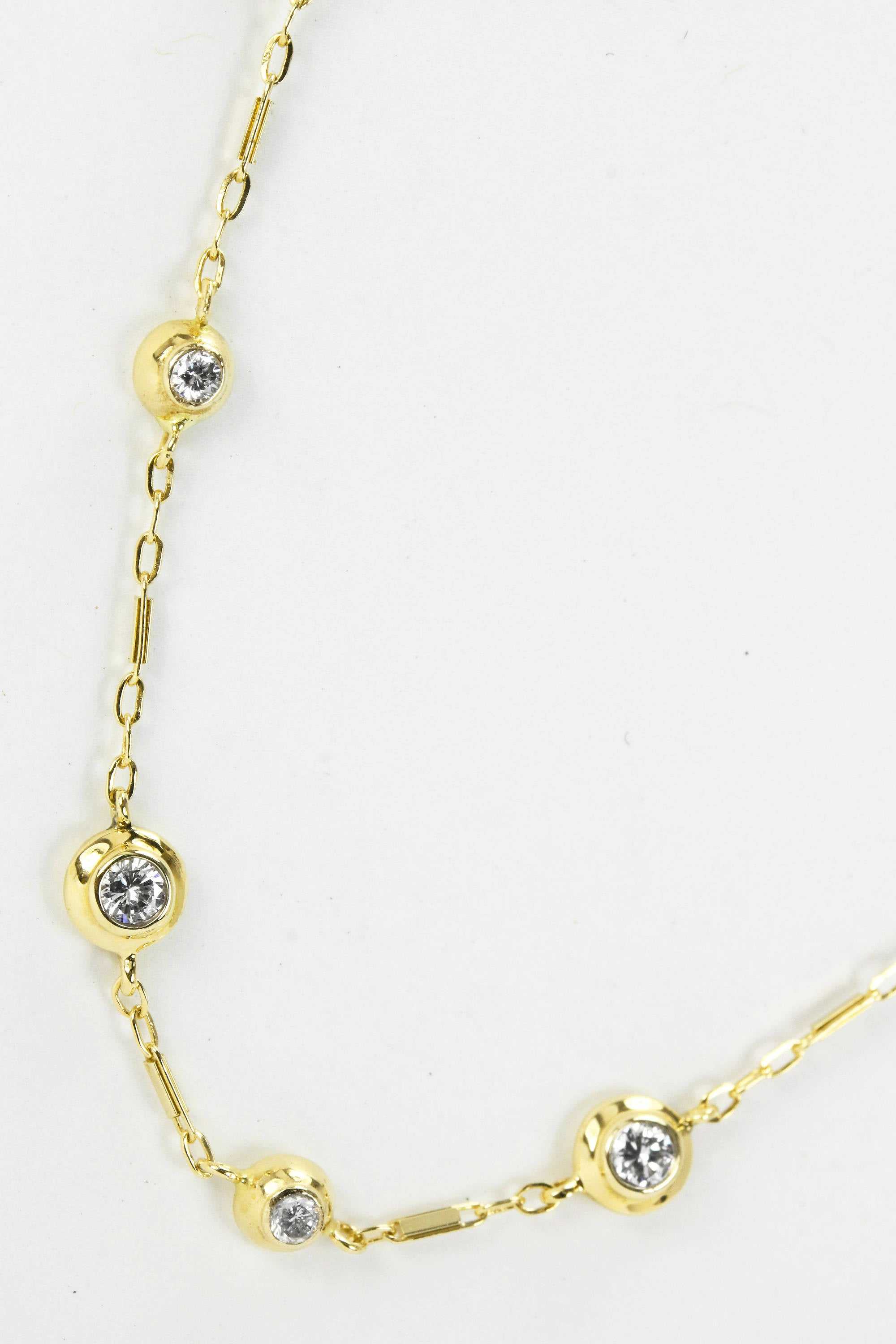 Diamond By The Yard Necklace 14K