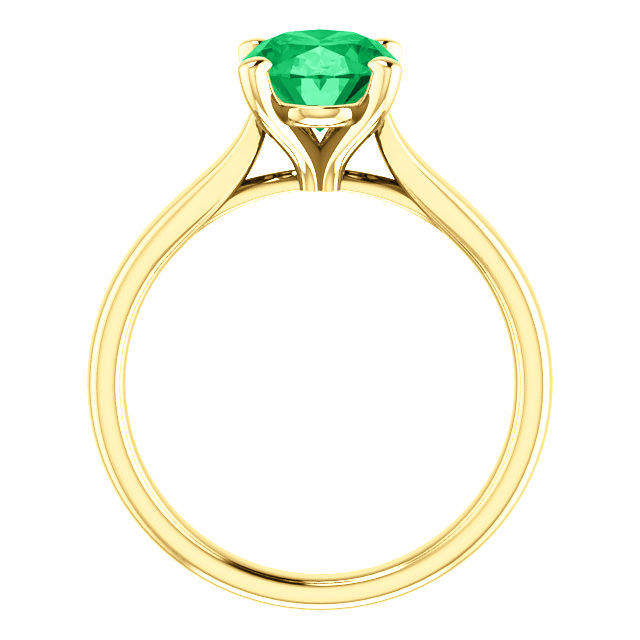 Natural Emerald Scroll Ring