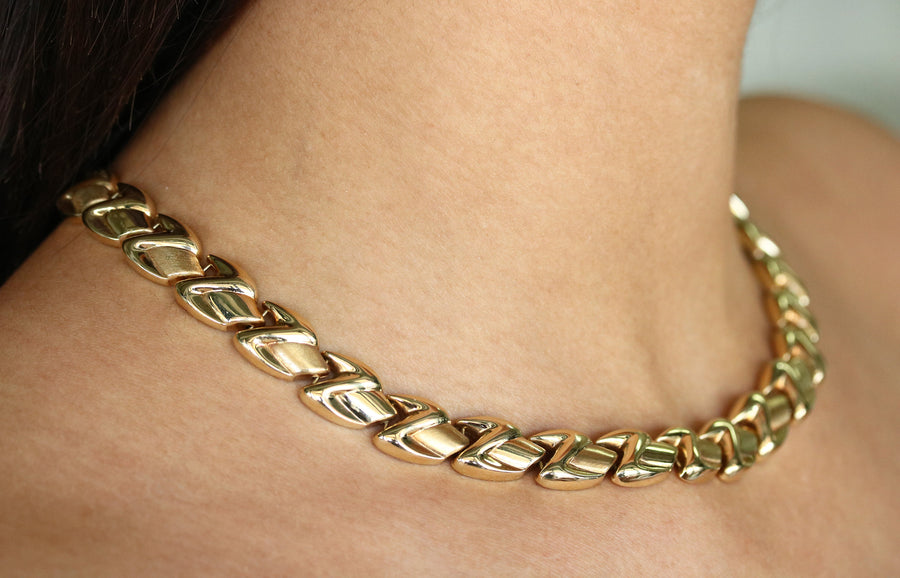 Gold statement necklace / chunky gold necklace / big necklace / Tribal -  Afrikrea