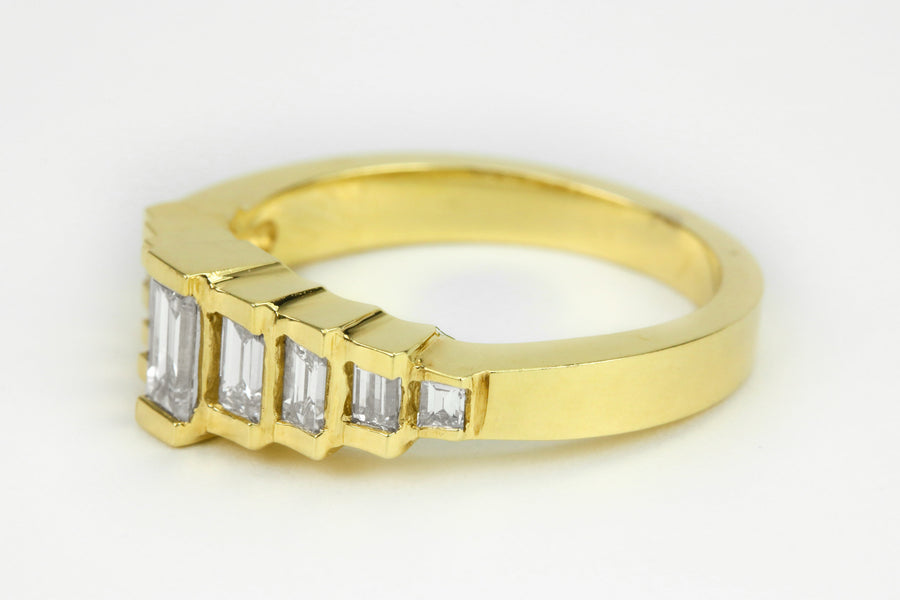 Vertical Baguette Diamond Ring