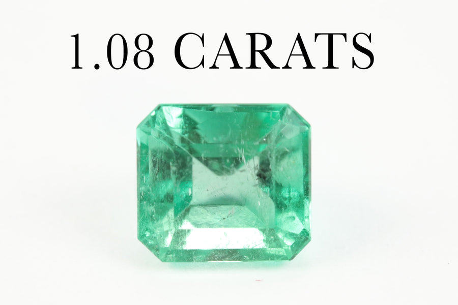 1.08 Carats Natural Loose Gemstones Emerald Cut Emerald 6.2x5.8MM