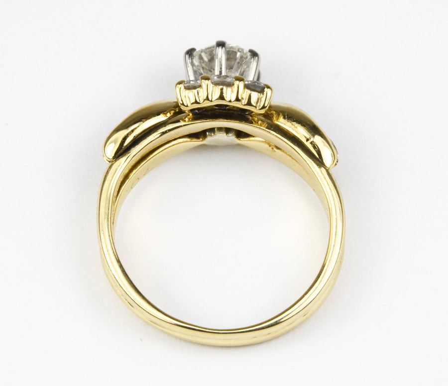 1.20tcw Diamond Solitaire & Tiara Wedding Set