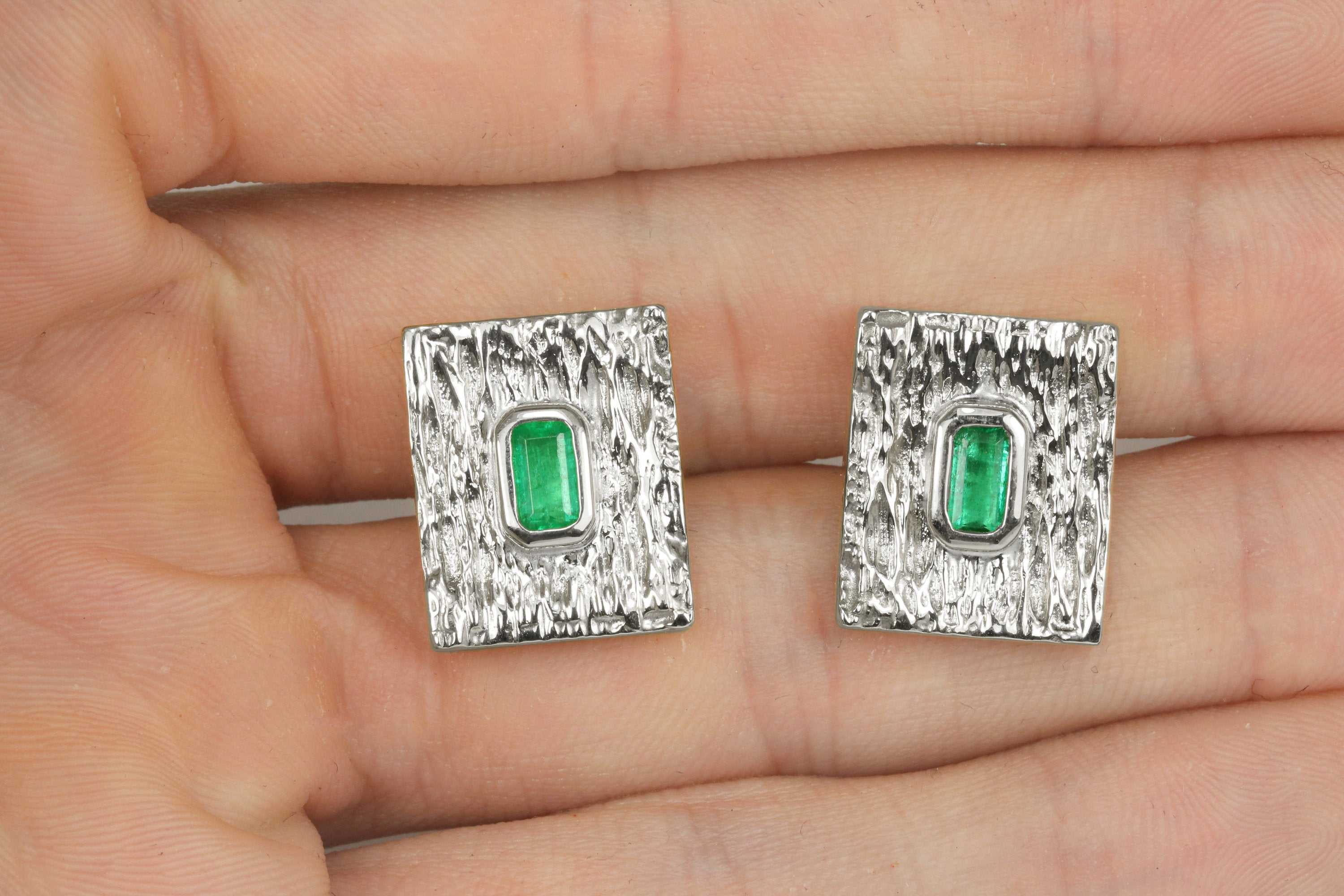 Colombian Emerald Men's Cuff Links