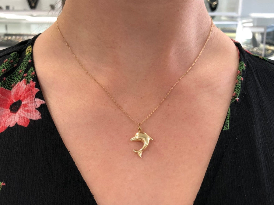 Lanie Dolphin Diamond Pendant | Gold Pendant set Designs for Girls/Women-  Dishis Jewels