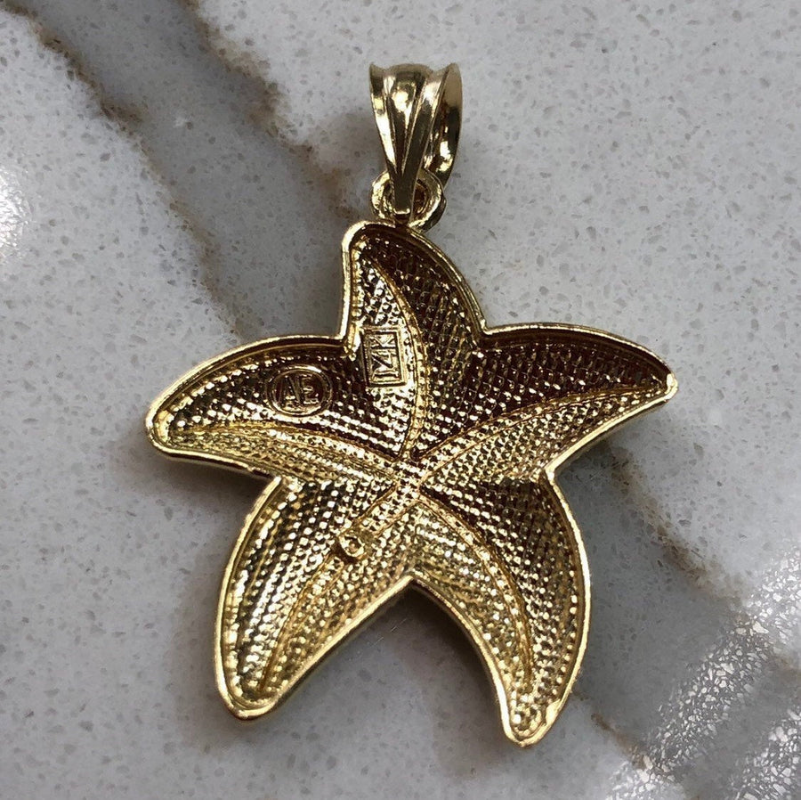 Starfish Pendant Yellow Gold 14K image photo