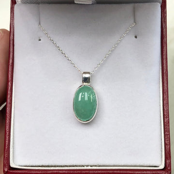 4.0cts Colombian Emerald Cabochon Solitaire Bezel