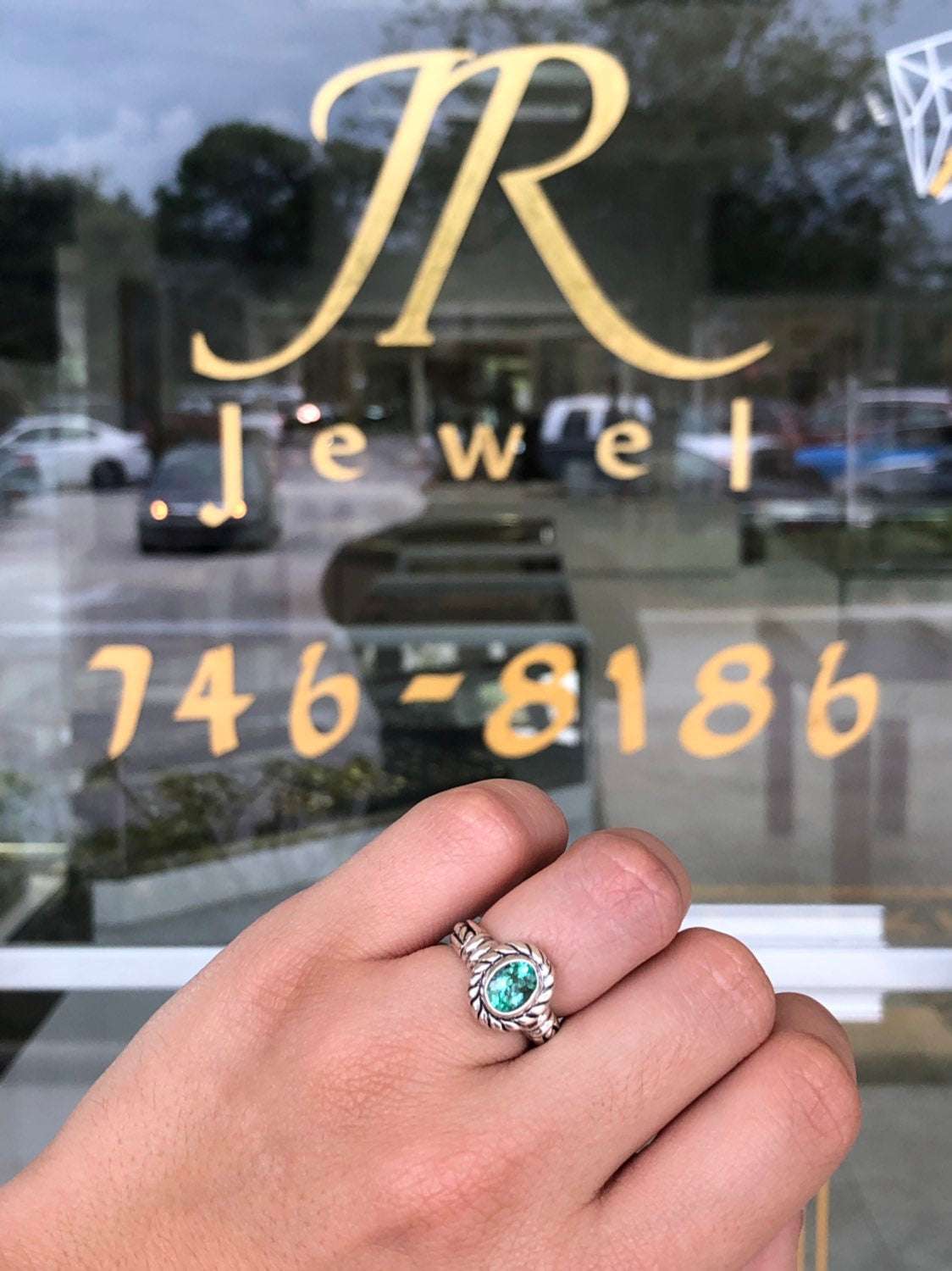 1.50 Carat Oval Cut Real Natural Emerald Solitaire Ring Silver 925
